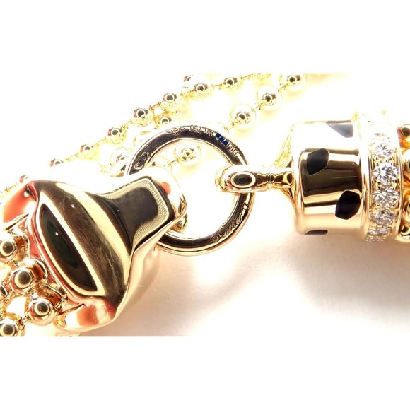 Authentic Panthere De Cartier Panther 18k Yellow Gold Diamond Tsavorite Bracelet - Picture 8 of 12